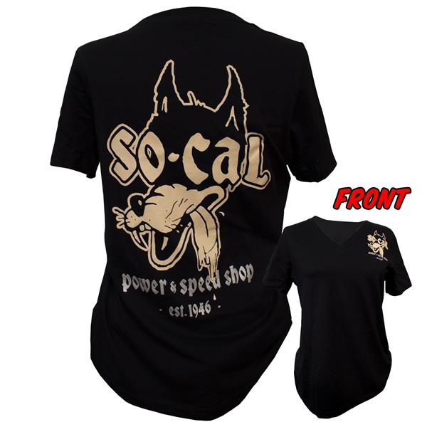 Women's V-Neck Wolf T-shirt Black by Bella+Canvas ™