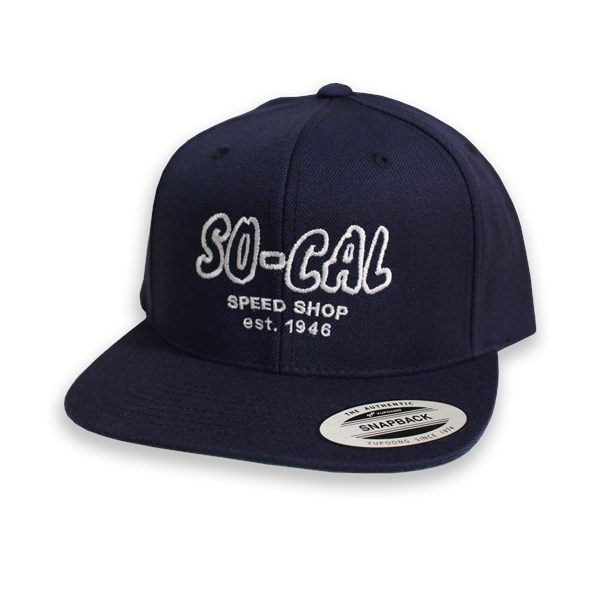 Classic Snap Back Script Hat w/ Embroidered White Script