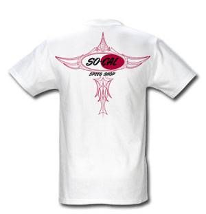SO-CAL Pinstriped Logo T-shirt - White