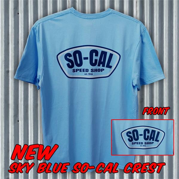 SO-CAL Crest T-Shirt - Sky Blue